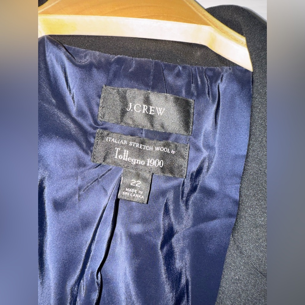 J Crew Sommerser blazer in Italian stretch wool size 22 black - Picture 6 of 6